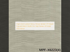 High-End Custom Fancy Wood Veneer Of Maple 64cm genişliğinde otel dekorasyonu için duvar panelleri için