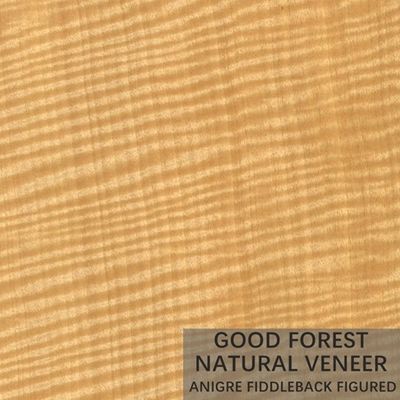 Naturel Anigre Ahşap Kaplama Levhalar Özel Desenli Grenli Kırmızı Renk