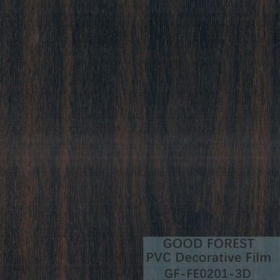 Dekoratif Siyah PVC Film 1260mm - 1330mm Genişlik Ahşap Tahıl