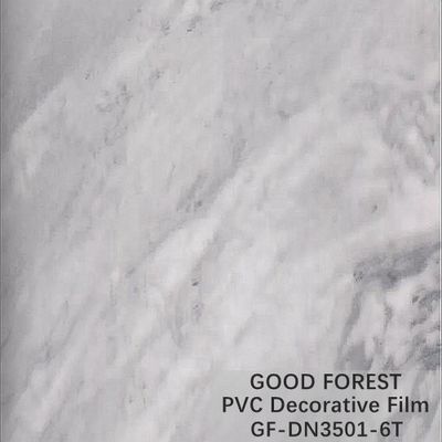 0.25 - 0.60mm Kalınlıklı Dolaplar Mermer PVC Film Tahıl