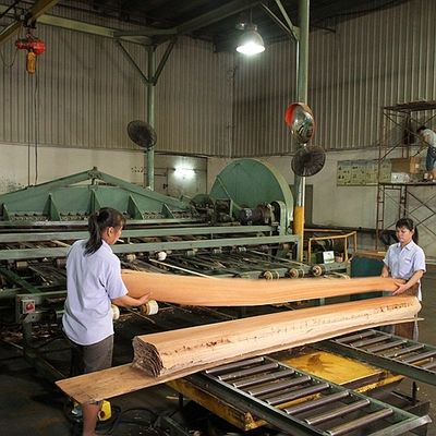 Dekorasyon Doğal Anik Ahşap Finer Düz Kesilmiş Taç Tanesi 0.18-0.55 mm Kalınlık