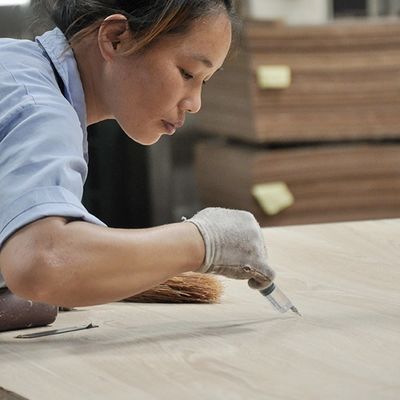 Yüzlü Doğal Kök Taç Ahşap Finer E0/E1 Şık Çerez / Mdf / Çakıl tahtası