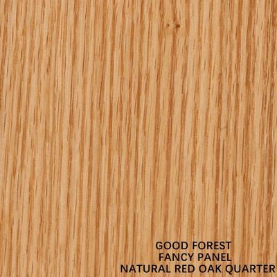 Doğal Kırmızı Meşe Ahşap Kaplama Fantezi Mdf / Sunta Kabin Panelleri İçin Düz Tahıl 2440/2745/3050mm Uzunluk