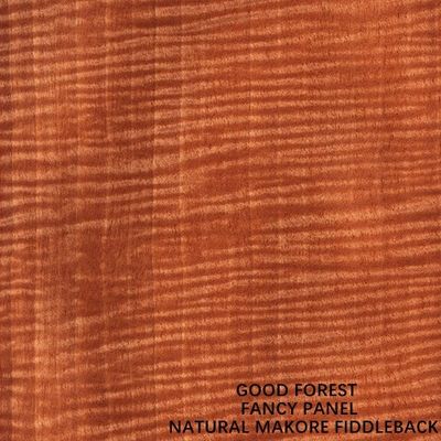 Kabin Panelleri Yüzlü Doğal Makore Ahşap Kaplama Fiddleback Tahıl Kayma 2440x1220mm