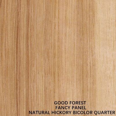 Kaplamalı Doğal Hickory Ahşap Kaplama Özel Bicolor Düz Tahıl 2440 / 2745mm