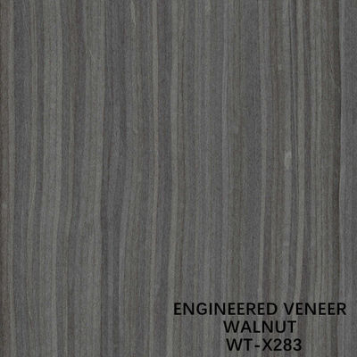 Man Made Ceviz Ahşap Kaplama Gri Renkli Düz Tahıl 2500-3050mm Uzunluk