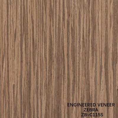 Düz Zebra Yeniden Yapılmış Ahşap Finer İç Dekoratif Tahta 2500mm