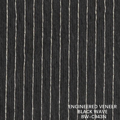 2500-3100mm Ahşap Finer Siyah Ripple 943N Duvar örtüsü için Siyah ve Beyaz