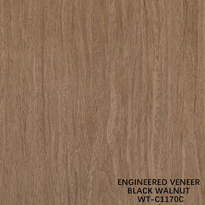 Yeniden Yapılmış Ahşap Finer Ceviz Flat Cut Crown Grain 0.15-0.6mm Kahverengi Kapı için WT-C928C/1158C/1170C/1176C