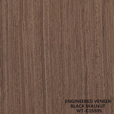 Yeniden Yapılmış Amerikan Ceviz Ahşabı Fineri 0.15-0.60mm Özel Hizmet Çeyreği Kesim Dekorasyon için İnce Çizgi