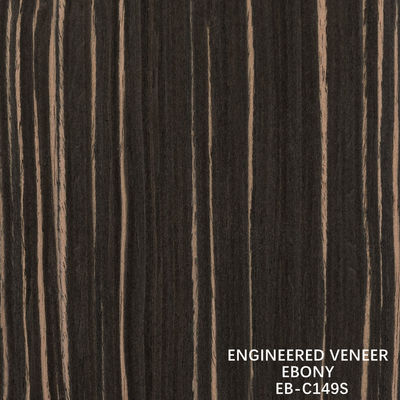 Düz Ebony Renkli Mühendislik Ahşap Yapısı Fener Plywood için 640-1220mm Genişlik Splicing