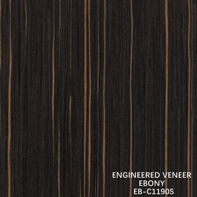 Düz Ebony Renkli Mühendislik Ahşap Yapısı Fener Plywood için 640-1220mm Genişlik Splicing