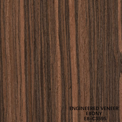 Recon Ebony Wood Veneer Slice Cut Düz Taneler Çift Renkli Kapı ve Dolabın Yüz Dekorasyonu