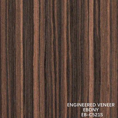 Recon Ebony Wood Veneer Slice Cut Düz Taneler Çift Renkli Kapı ve Dolabın Yüz Dekorasyonu