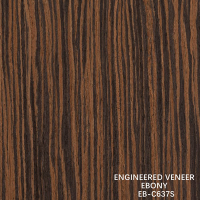 Recon Ebony Wood Veneer Slice Cut Düz Taneler Çift Renkli Kapı ve Dolabın Yüz Dekorasyonu