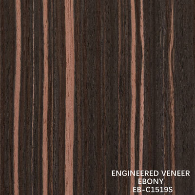 Yapay Ebony Ahşap Finer Dikey Taneler Kırmızı Renk 2200-3100mm Uzunluk Otel Dekorasyonu İçin