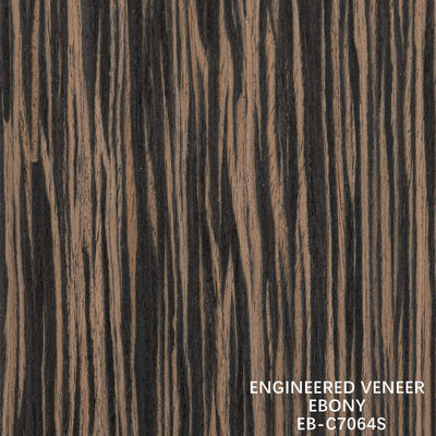 Fantezi Yeniden Kompozisyonlu Ebony Ahşap Finer Çeyreği Düz Taneler Otel ve Dolap Dekorasyonu İçin Dönüş