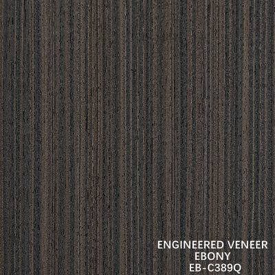 Kahverengi Mühendislik Ahşap Finer Çeyreği Kesim Ebony Finer Kapı ve Kabine Yüzü için