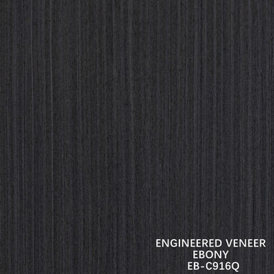Kahverengi Mühendislik Ahşap Finer Çeyreği Kesim Ebony Finer Kapı ve Kabine Yüzü için