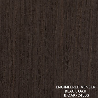 Şık Mühendislik Ahşap Finer Siyah Meşe Düz Taneler Kısım Kısım 1220mm