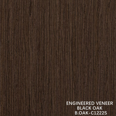 Fantezi Mühendislik Ahşap Kaplama Siyah Meşe Düz Damar Dilim Kesim Birleştirme 1220mm B.OAK-C456S / 617S / 1180S / 1222S