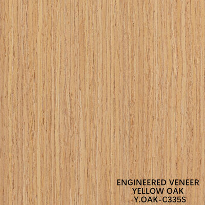 Recon Wood Veneer Sarı meşe Dikey Tahıl Çeyreği Kesim 3050 * 640mm Otel Dekorasyon Kağıdı Geri Çin Üretici