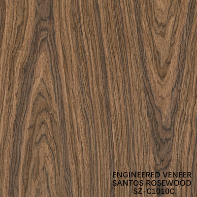 Laminasyonlu Santos Rosewood Ahşap Finer Taç Tanesi Kalınlığı Kişiselleştirilebilir 0.15-1.8mm Kabine Yüzü için