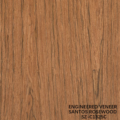 Laminasyonlu Santos Rosewood Ahşap Finer Taç Tanesi Kalınlığı Kişiselleştirilebilir 0.15-1.8mm Kabine Yüzü için