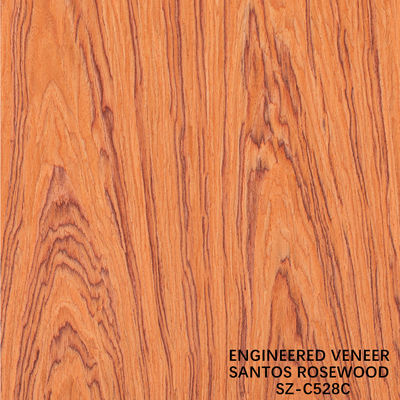 Sanatsal Ahşap Finer Santos Rosewood İnsan Yapımı Finer Yaprak 2050-3200mm Müzik Enstrümanı için Çin Fabrikası