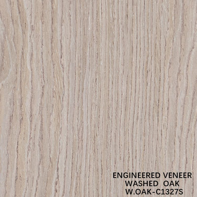 Mühendislik Ahşap Finer Özel Yıkanmış Meşe Yaprağı Düz Taneler 2500-3200mm Kapı Derisi İçin Yırtılmış Sırt