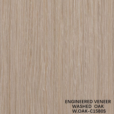 Yeniden Yapılmış Yıkanmış Meşe Ahşabı Fener Dilimleme Teknikleri Dikey Taneler Standart Boyutu 2500*640mm İç mekan dekoratif tahta W.OAK-1439S / 1580S / 1591S