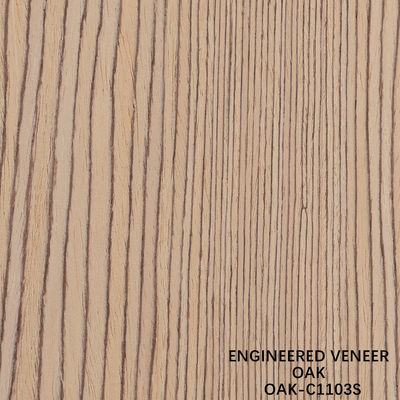 Amerikan Meşe Mühendisliği Ahşap Veneer Çeyreği Kesim 0.5mm Kalınlığı Kapı ve Dolabı Yüzü OAK-208Q / 373S / 1092S / 1103S / 1188C