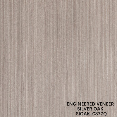Dilim Kesim Yeniden Oluşturulmuş Gümüş Meşe Ağacı Kaplama Uzunluğu 2500-3100mm Duvar Kaplaması İçin Özelleştirilebilir SOAK--848Q/877Q/898Q/948Q/985Q
