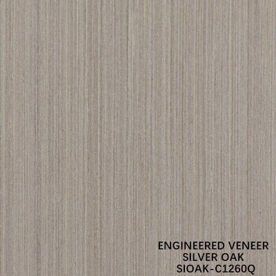 Mühendislik Ahşap Finer Çeyreği Kümüş Meşe Yaprağı Kalınlığı 0.4mm Kabine Yüzü için