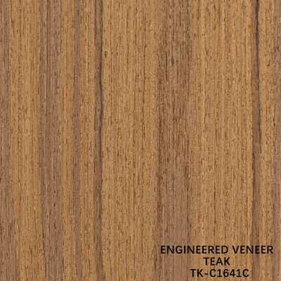 Mühendislik Teak Ağacı Kaplama Levha Yüzeyli Fantezi Panel Taç Damarlı 0.55mm Kalınlıkta Dolap İçin TK-829C/1641C