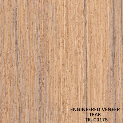Recon Wood Veneer Of Teak Slice Cut Teknikleri Düz Tanelerle Kapı Yüzü Uzunluk 2850mm