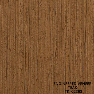Recon Wood Veneer Of Teak Slice Cut Teknikleri Düz Tanelerle Kapı Yüzü Uzunluk 2850mm