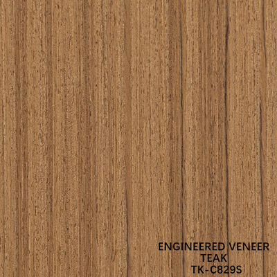 Teak Dilim Kesim Tekniği İle Üretilmiş, Düz Damarlı, Kapı Yüzeyi İçin Uzatılmış Boyutta 2850mm Recon Ahşap Kaplama TK-017S/236S/536S/829S/982S/5410S