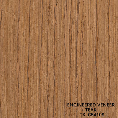 Recon Wood Veneer Of Teak Slice Cut Teknikleri Düz Tanelerle Kapı Yüzü Uzunluk 2850mm