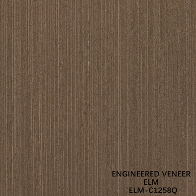 0.5mm Sanayi Elm Ahşap Finer Yaprak Harika Paneller için 2500-3100mm Uzunleştirilmiş Çeyreği Kesim Kırmızı Renkli