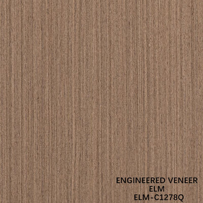 0.5mm Sanayi Elm Ahşap Finer Yaprak Harika Paneller için 2500-3100mm Uzunleştirilmiş Çeyreği Kesim Kırmızı Renkli
