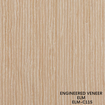Özel Recon Elm Wood Veneer düz kesim ve 2500 * 640 mm dolap yüzü için taç kesim