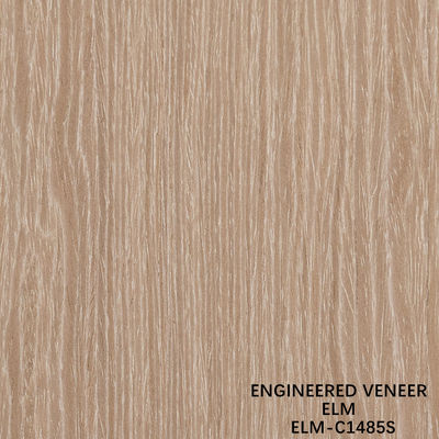 Özel Recon Elm Wood Veneer düz kesim ve 2500 * 640 mm dolap yüzü için taç kesim