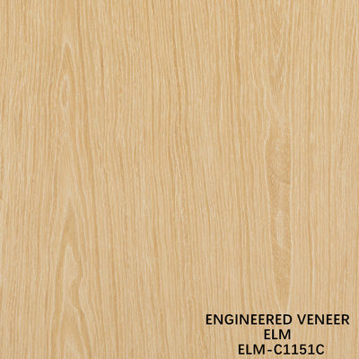 Özel Recon Elm Wood Veneer düz kesim ve 2500 * 640 mm dolap yüzü için taç kesim