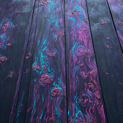Renkli Iridescent Bitki Boyanmış Doğal Ahşap Finer, Dolaplar, Kapılar, Mobilya ve İç Dekorasyon için Ekolojik Dostlu Dekoratif Ahşap Finer
