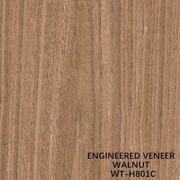Kapılar ve Pencereler İçin Sulandırılmış Ceviz Ahşap Kaplama Düz Kesim Taç Tahıl 0.15-0.55mm Kalınlık