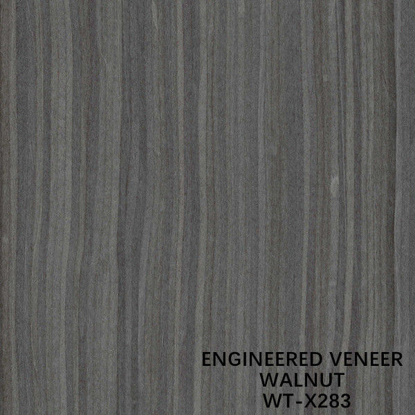 Man Made Ceviz Ahşap Kaplama Gri Renkli Düz Tahıl 2500-3050mm Uzunluk