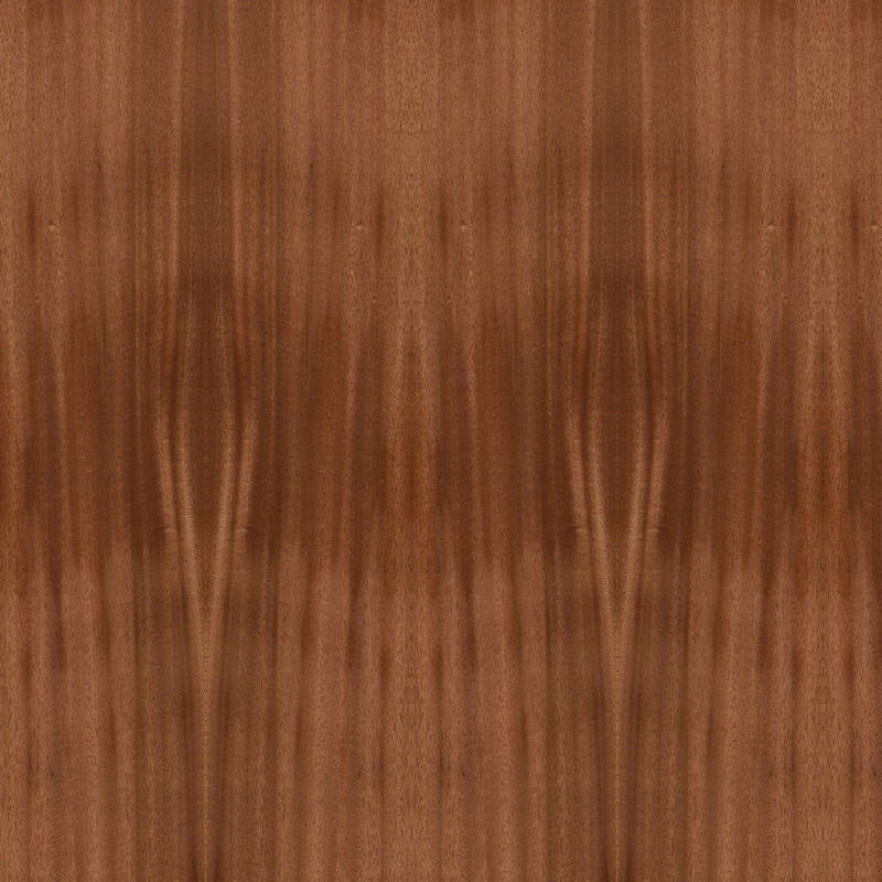 E1 Fantezi Kontrplak Levha 2440 * 1220mm Doğal Maun Ahşap Kaplama İç Kapılar İçin Çeyrek