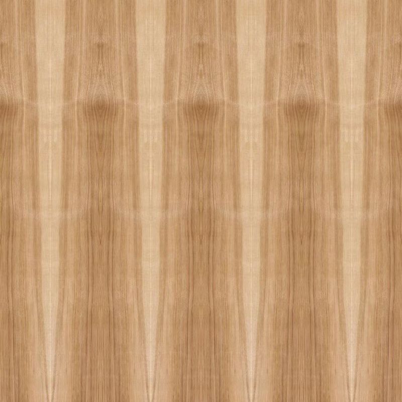 Kaplamalı Doğal Hickory Ahşap Kaplama Özel Bicolor Düz Tahıl 2440 / 2745mm