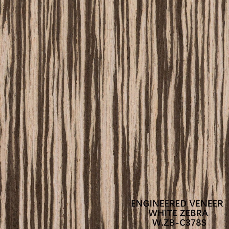 2500 mm Mühürlenmiş Ahşap Finer Beyaz Zebra Düz Taneler Zb-378s Şık Plywood için